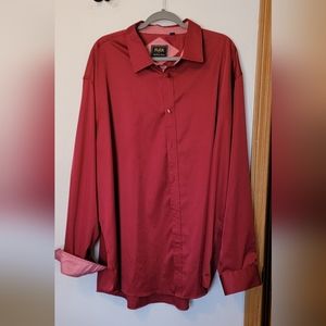 Size 4XL Mens Flex Long Sleeve Button Down Dress Shirt